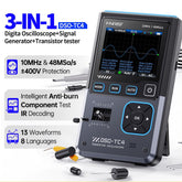 FNIRSI® DSO - TC4 3 - IN - 1 10MHz 48MSa/s Digital Oscilloscope Transistor Tester Signal Generator - FNIRSI